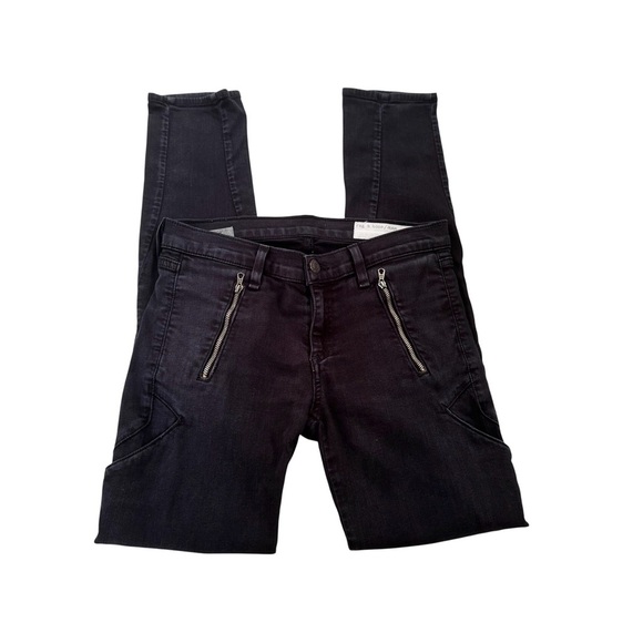 Rag & Bone Rally Cargo Skinny Jeans Washed Black Size 26 - Picture 6 of 12